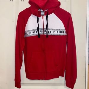 Pink full zip hoodie